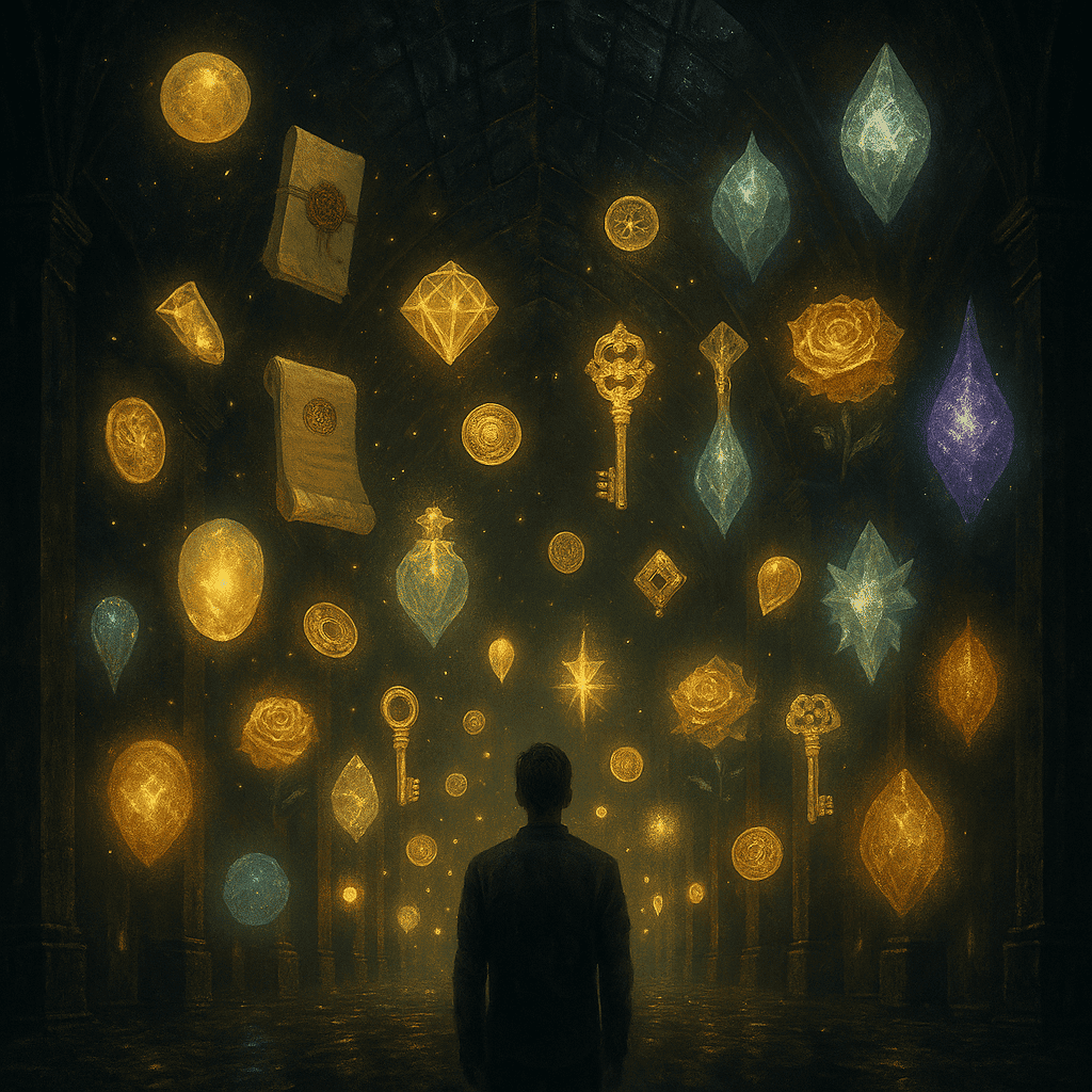 shadow of a man looking up for blessings from above