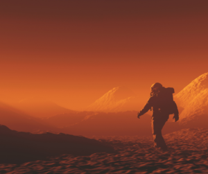 an astronaut in space