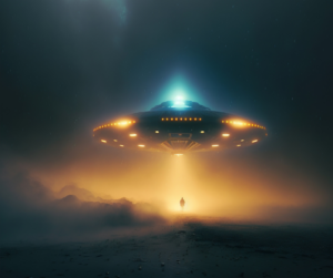UFO in the sky
