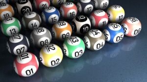 a collection of colorful lottery or bingo balls