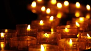 lighted candles