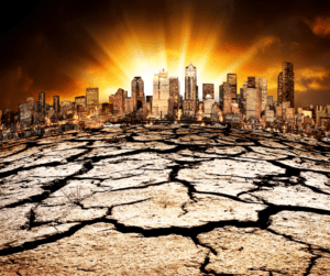 city showing effect of climate change
