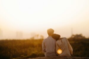 couple near grass fields