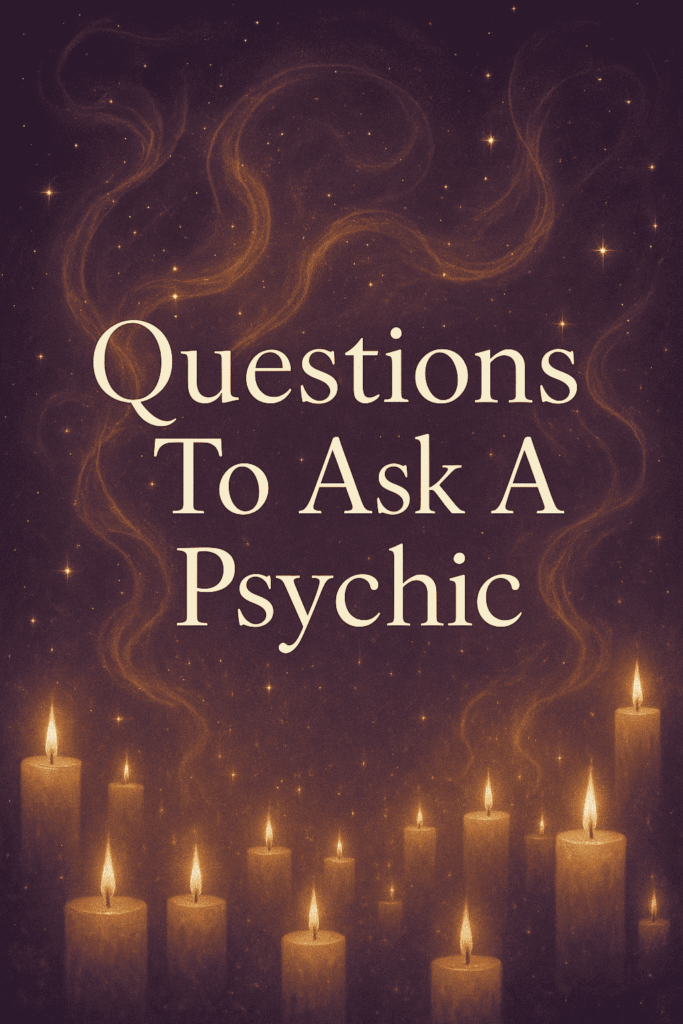 Psychic answering questions during a reading
