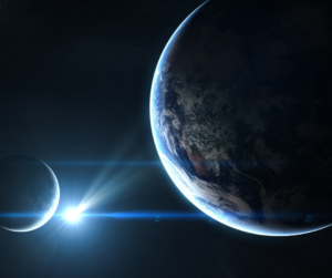 solar system and the moon