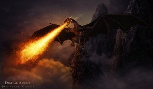 Most people tend to think of dragons as scary, fire-breathing monsters. [image credit: CC BY-ND 4.0 Baltasar Vischi via Flickr]