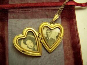 vintage locket of couple
